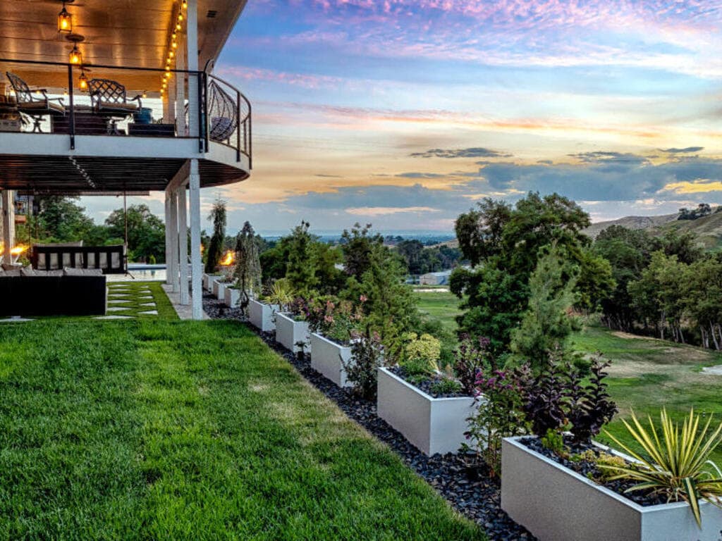 Landscaped yard in the Caldwell area